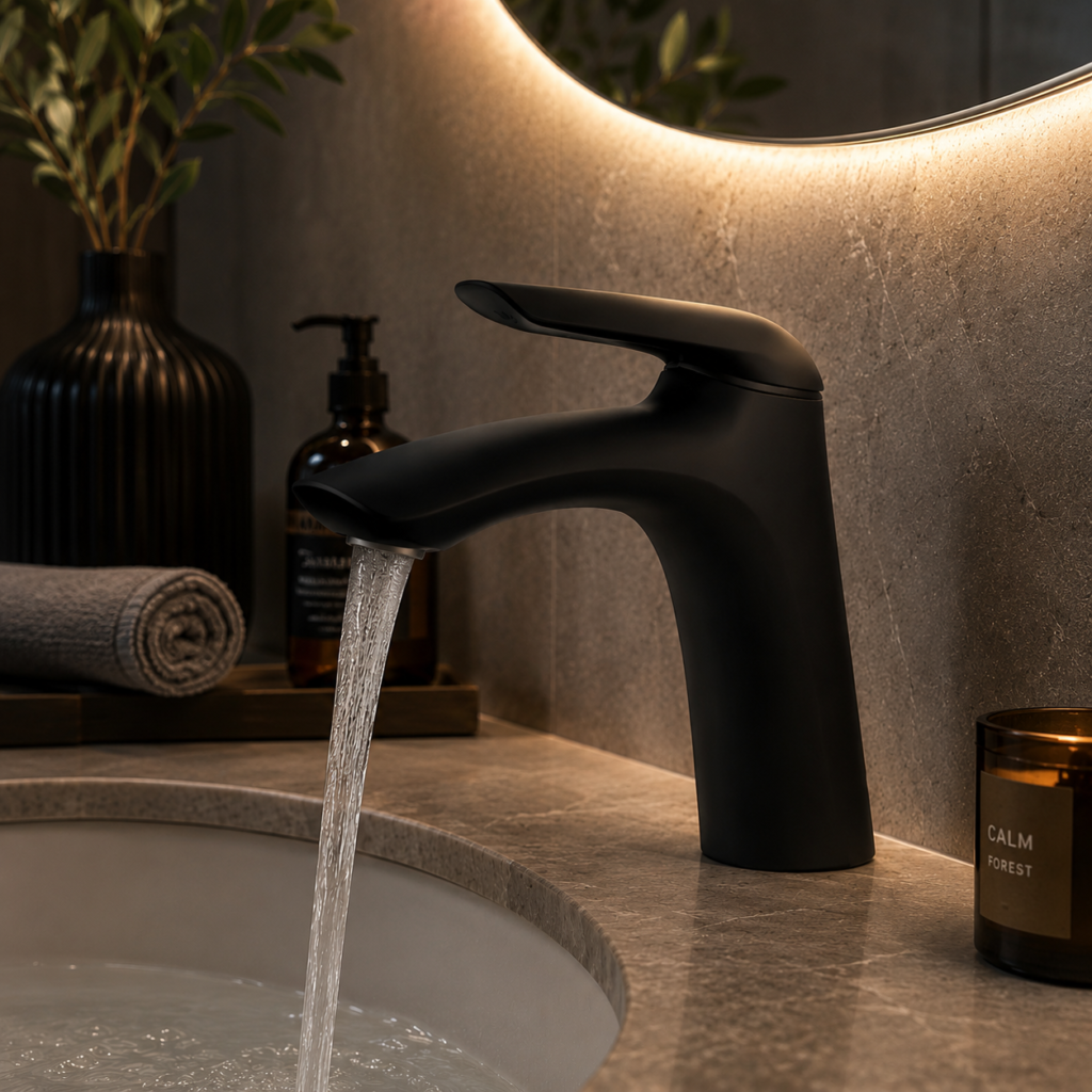 Oro Luxury Matte Black Basin Faucet