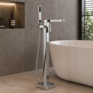 Oro Chrome Freestanding Bath Shower Mixer Tap