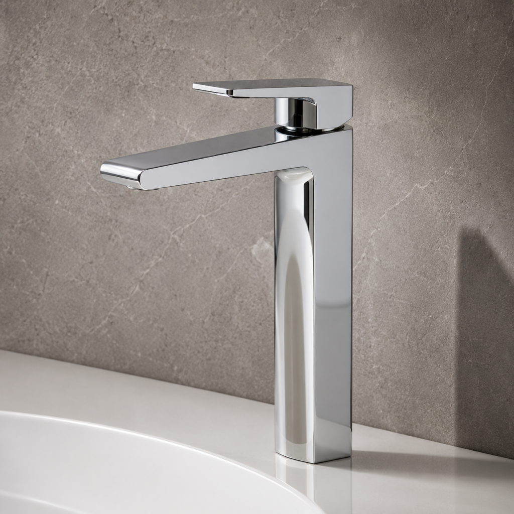 Oro Tall Chrome Basin Mixer Tap