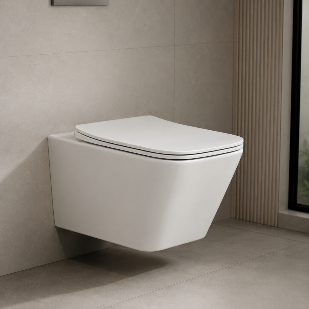 Oro White Wall-Hung Toilet with Soft-Close Seat